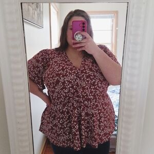 BloomChic Floral Blouse - Plus Size